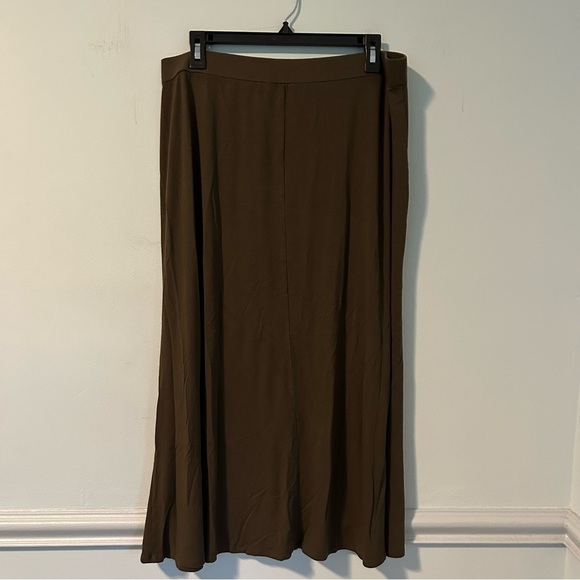 Eileen Fisher Green Maxi Skirt Size Large - Picture 3 of 7